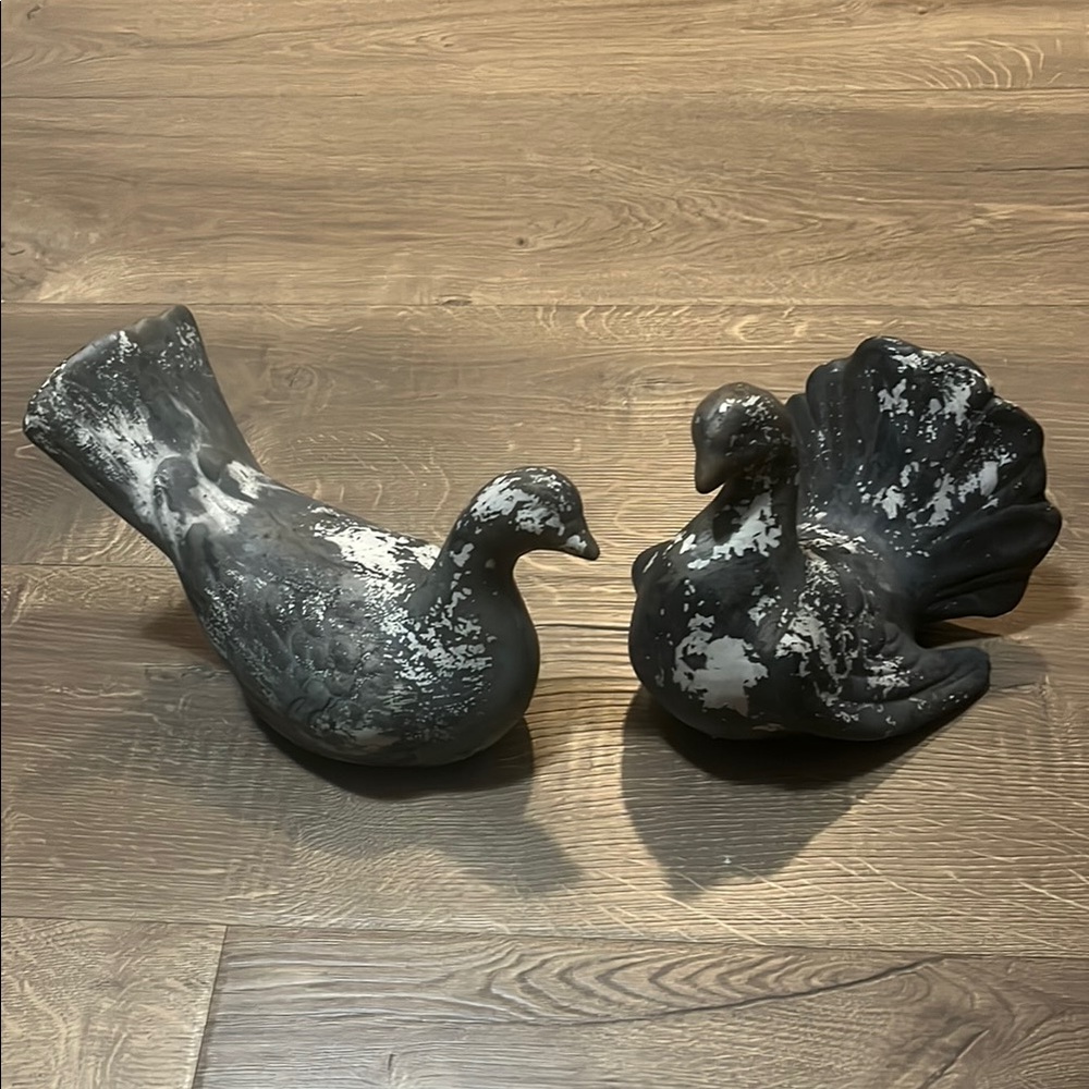 Ceramic Bird Sculptures (2)